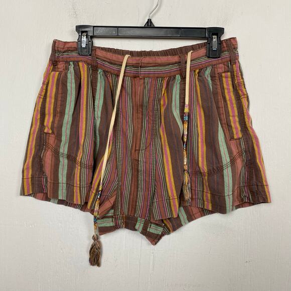 Free People Kahuna Harem Shorts Cotton Boho Striped Drawstring Pockets Size S - Picture 6 of 13